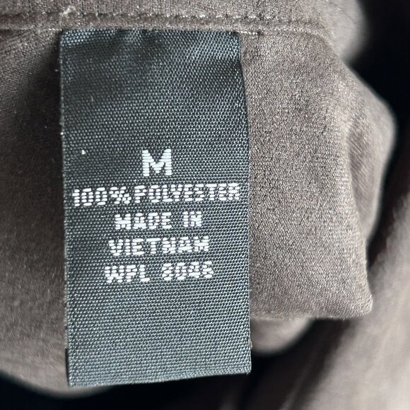 Alfani Men's Vintage Brown Ultrasuede Look Button Front Shirt Size Medium - Picture 2 of 7